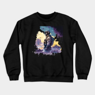 Soldier watercolor print Crewneck Sweatshirt